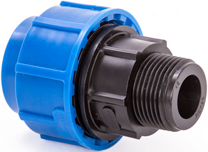 ПЭ  Муфта  32х3/4"  обжим-НР (Lammin) 240/30