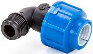 ПЭ  Отвод 32х3/4"  обжим-НР (Lammin) 180/20