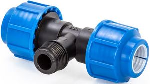 ПЭ  Тройник  32х3/4"х32  обжим-НР (Lammin) 80/10